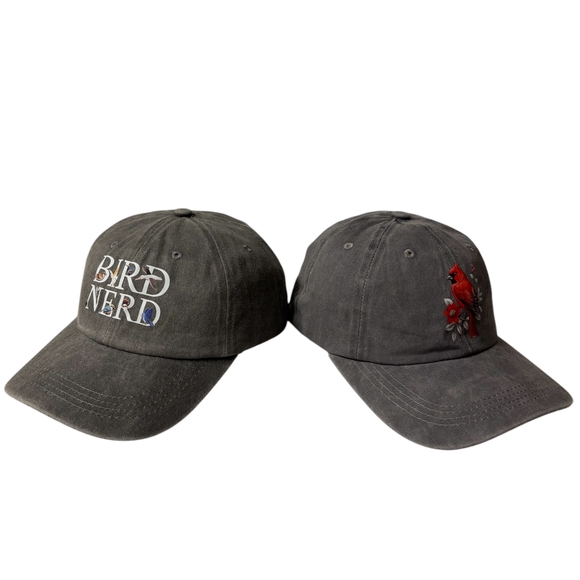 Gray Stone Washed Bird Nerd| Cardinal Cap - Picture 2 of 4